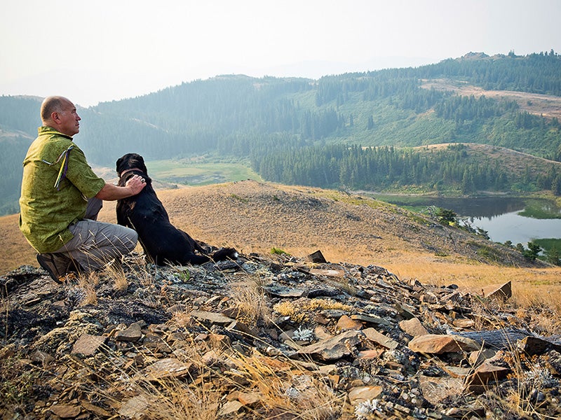 Jake Gladstone, Montana's Blackfeet Troubadour, in the Badger-Two Medicine area in northwest Montana.