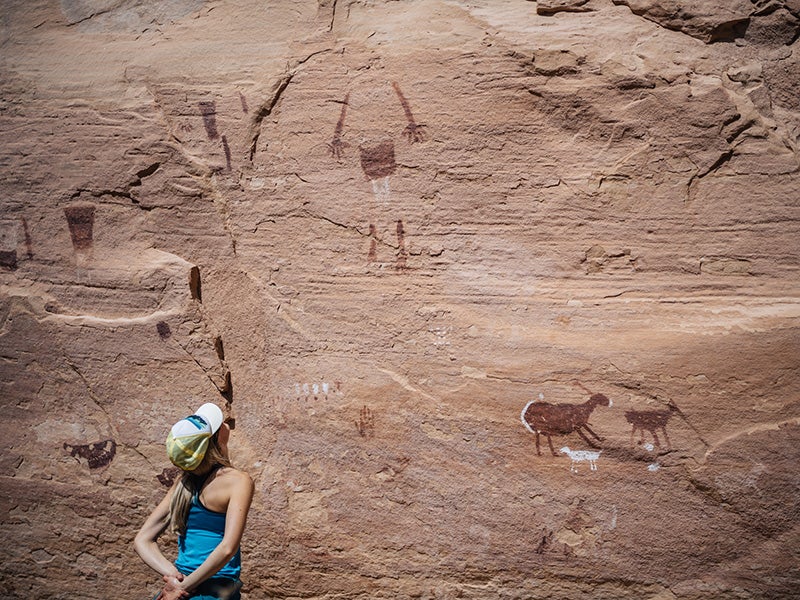 A visitor at Grand Gulch. The area is among the more than one million acres axed from Bears Ears National Monument. A visitor at Grand Gulch. The area was among the more than one million acres axed from Bears Ears National Monument.