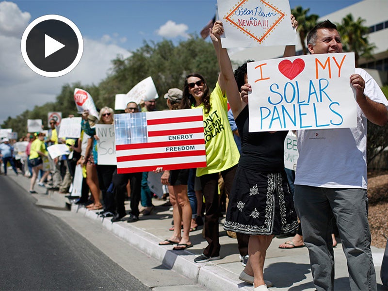 Solar supporters in Las Vegas, Nevada.
