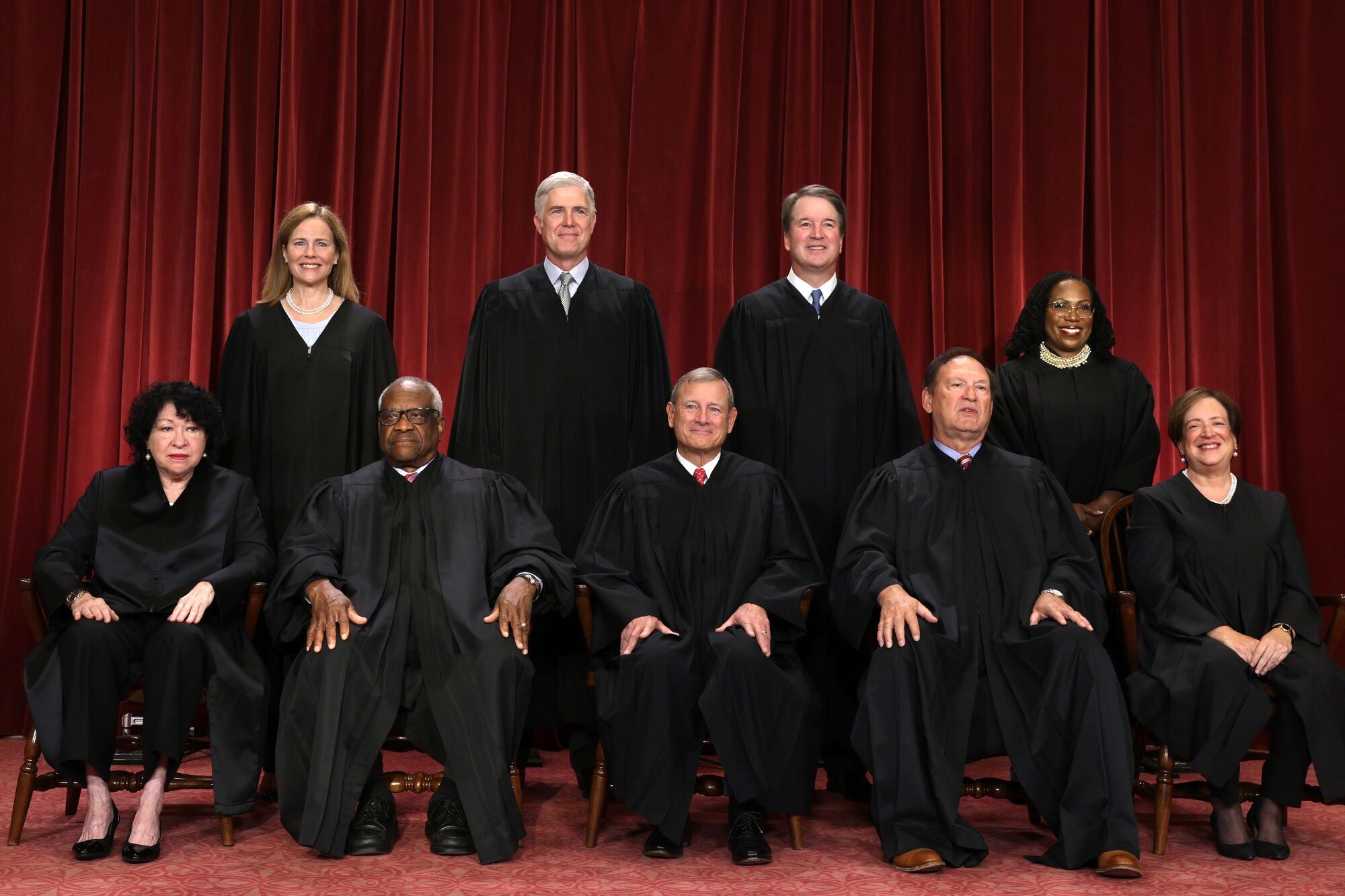 scotus-2022_getty The U.S. Supreme Court Justices pose for their official portrait in 2022, at the beginning of a new term.